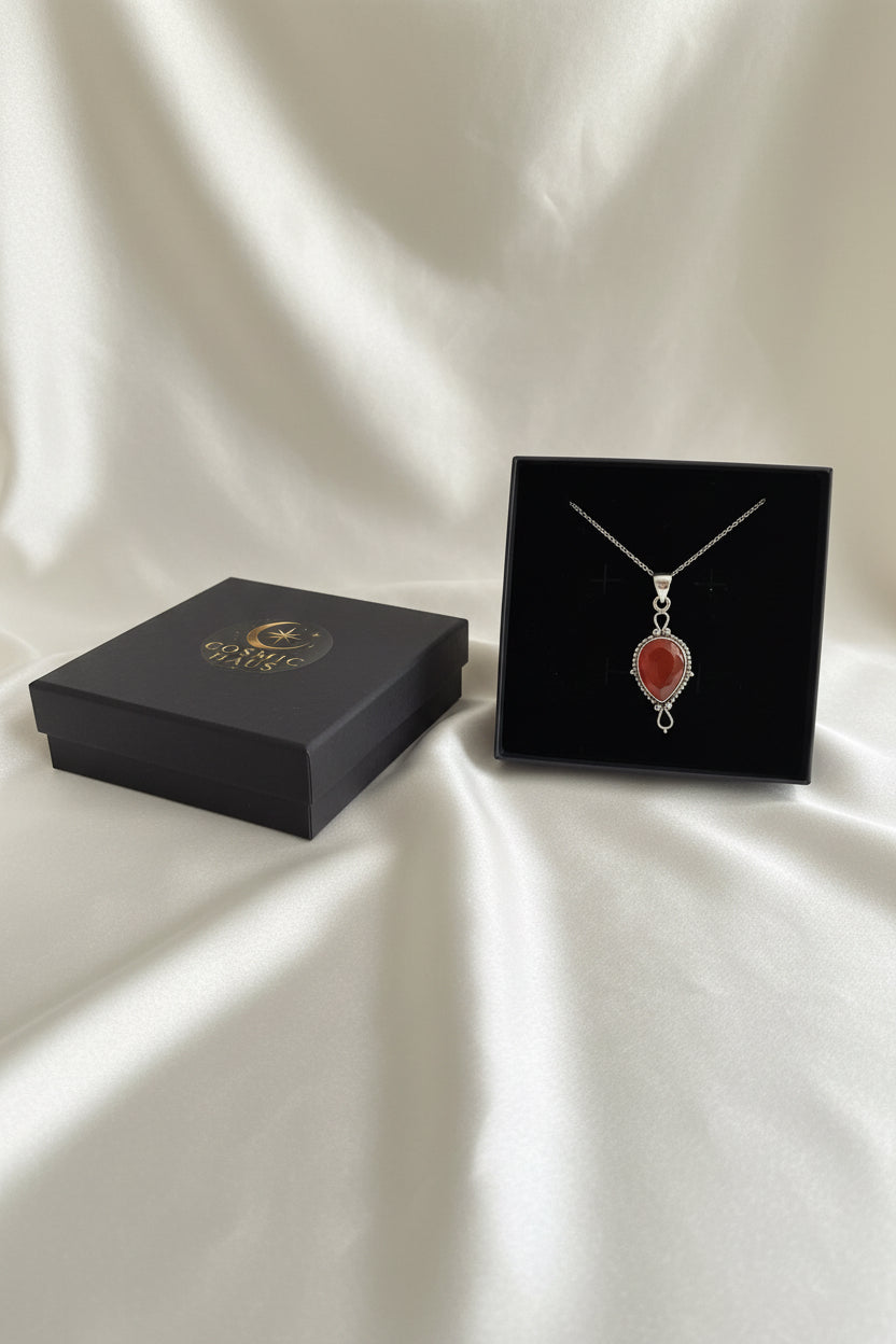 Faceted Carnelian Pendant