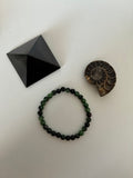 Ruby Zoistite, Ammonite, & Shunghite Pyramid Set