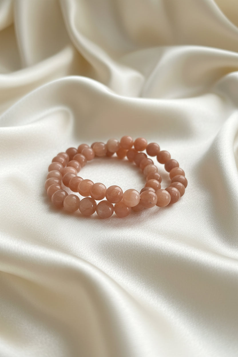Peach Moonstone Bracelet