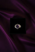 Vintage Amethyst Lotus 925 ss ring