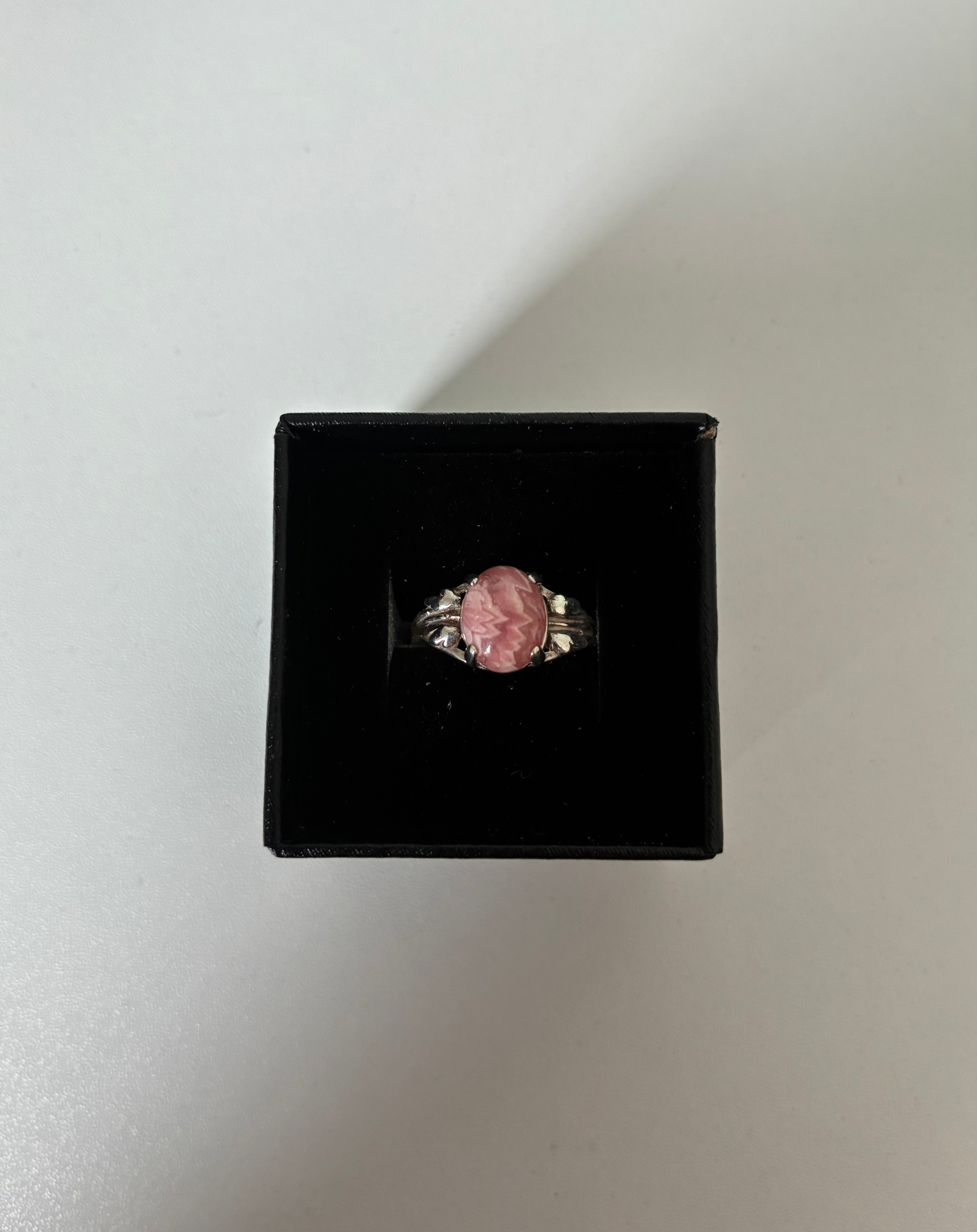 Rhodochrosite 925 ss ring